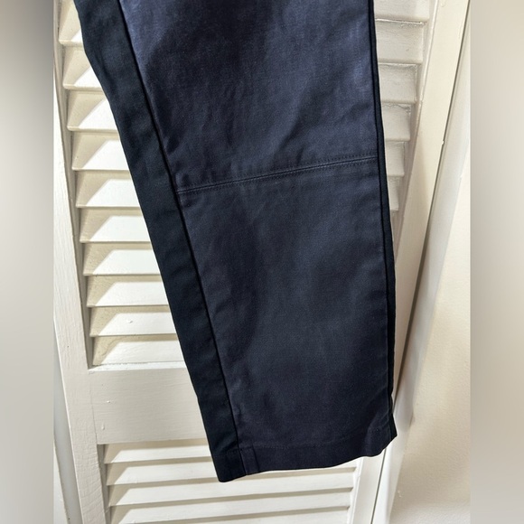 Isabel Marant Blocked Navy And Black Crop Straight Cotton Chic Trousers Size 42 - Picture 3 of 12